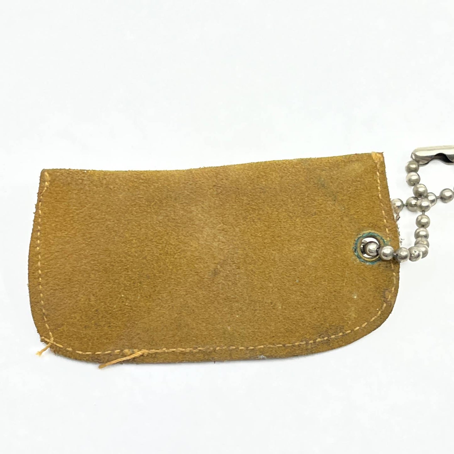 Vintage Yellowstone Park Leather Coin Purse Pouch Keychain Souvenir SD6