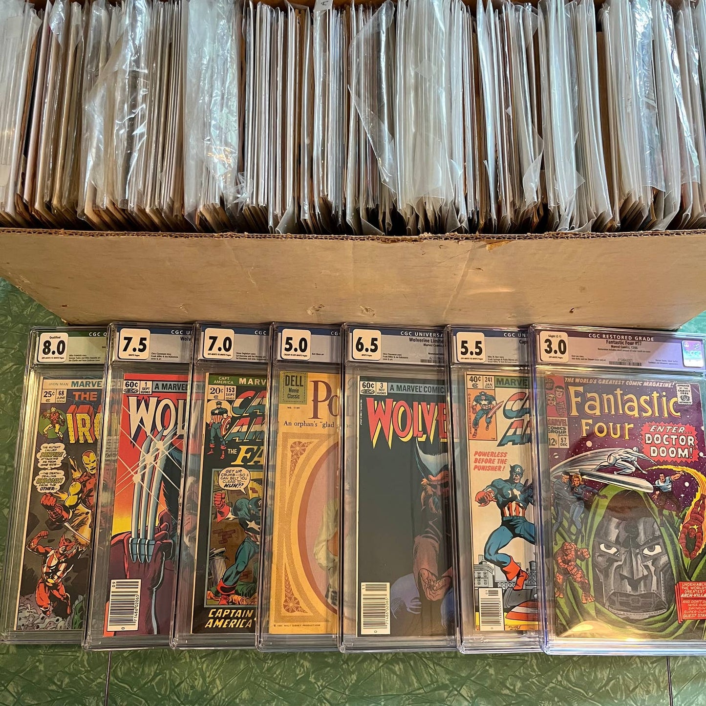 Huge Collection LOADED Long Box Lot of Comics: DC Marvel Indy CGC Graded