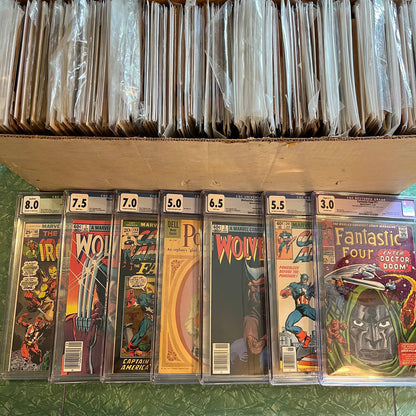 Huge Collection LOADED Long Box Lot of Comics: DC Marvel Indy CGC Graded