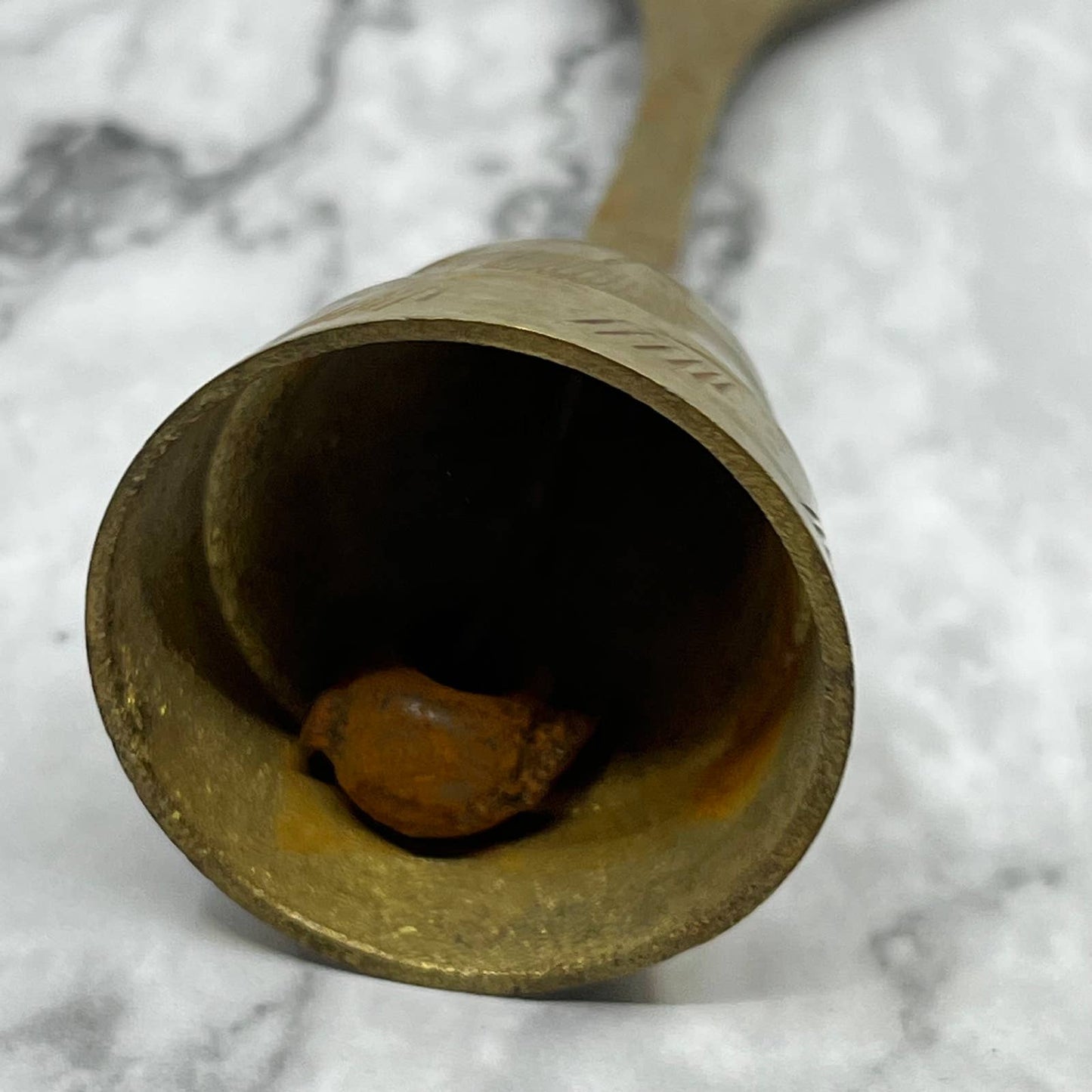 Vtg Etched Long Handle Bottle Opener Brass Bell of Sarna 5" India SA2