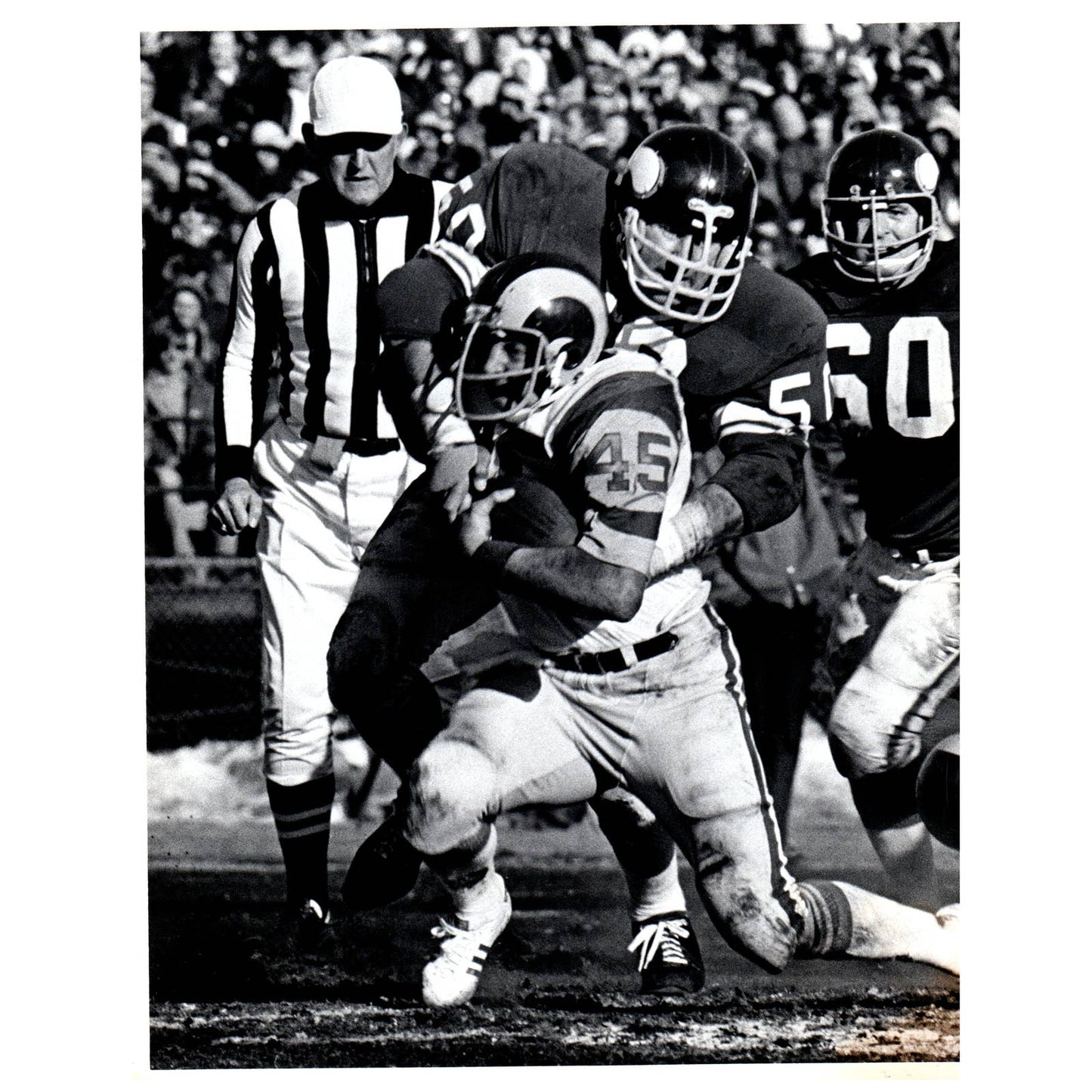 1974 Press Photo Football NFL Minnesota Vikings in Playoffs Vs. Rams 8x10" AD3