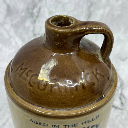 1960s McCormick Platte Valley Whiskey Bottle Ceramic Stoneware Pint Jug 6.5" TJ8