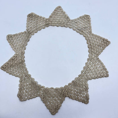 Vintage Handmade Lace Collar 7” Inner Diameter TF7