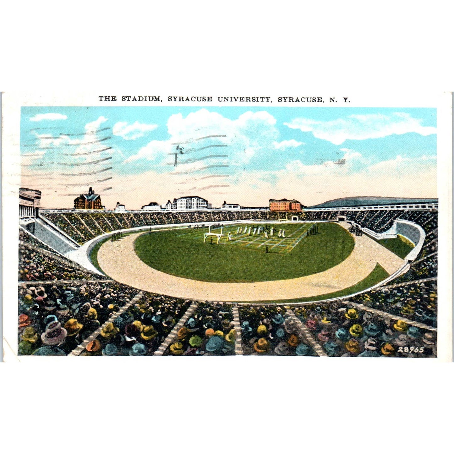 The Stadium Syracuse University NY 1931 Original Postcard TK1-24