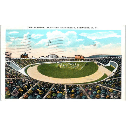 The Stadium Syracuse University NY 1931 Original Postcard TK1-24