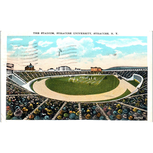 The Stadium Syracuse University NY 1931 Original Postcard TK1-24