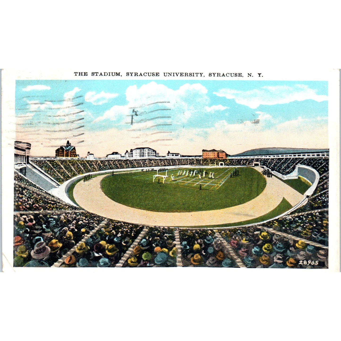 The Stadium Syracuse University NY 1931 Original Postcard P1-13