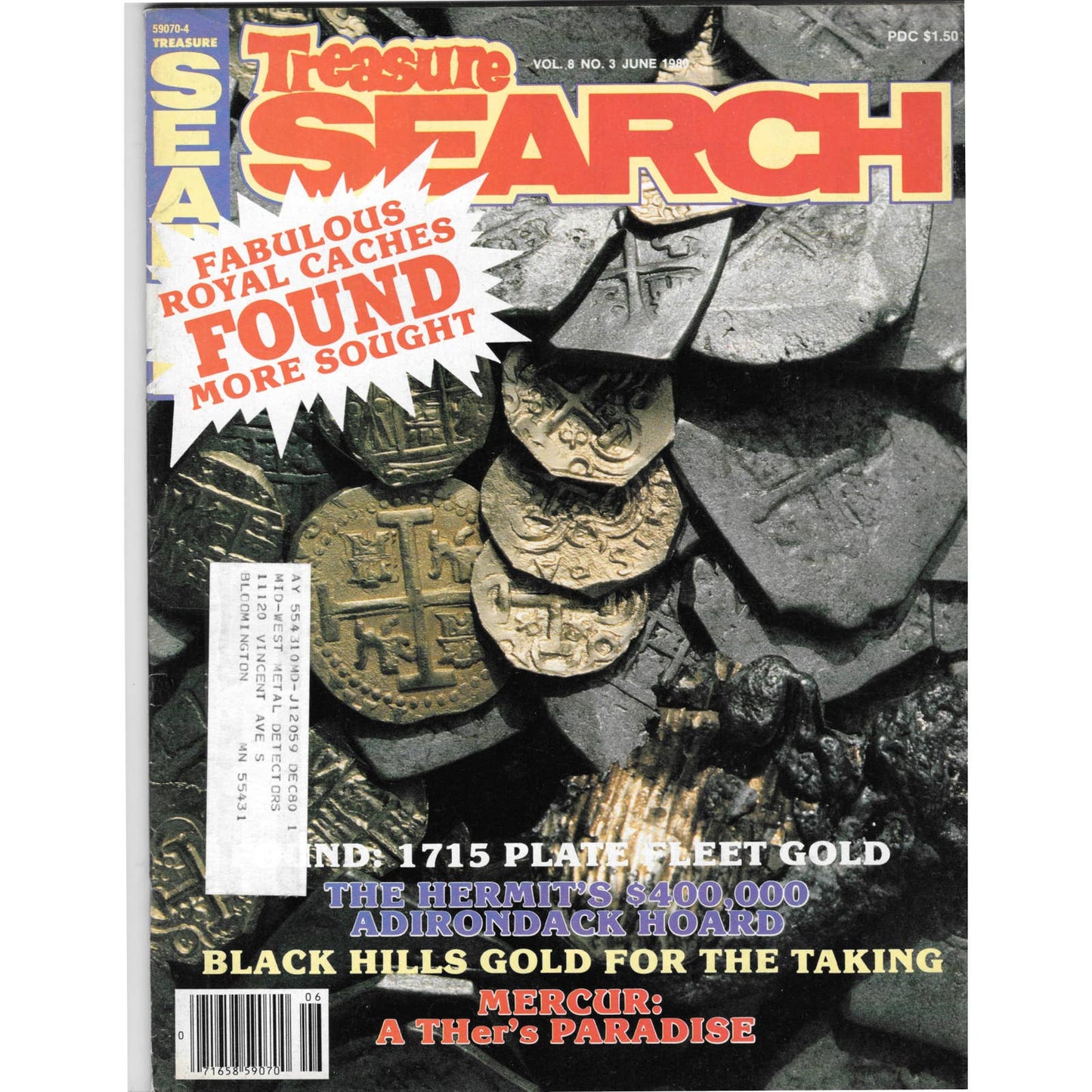 Treasure Search Magazine 1980 June Metal Detecting Gold Diamonds M2