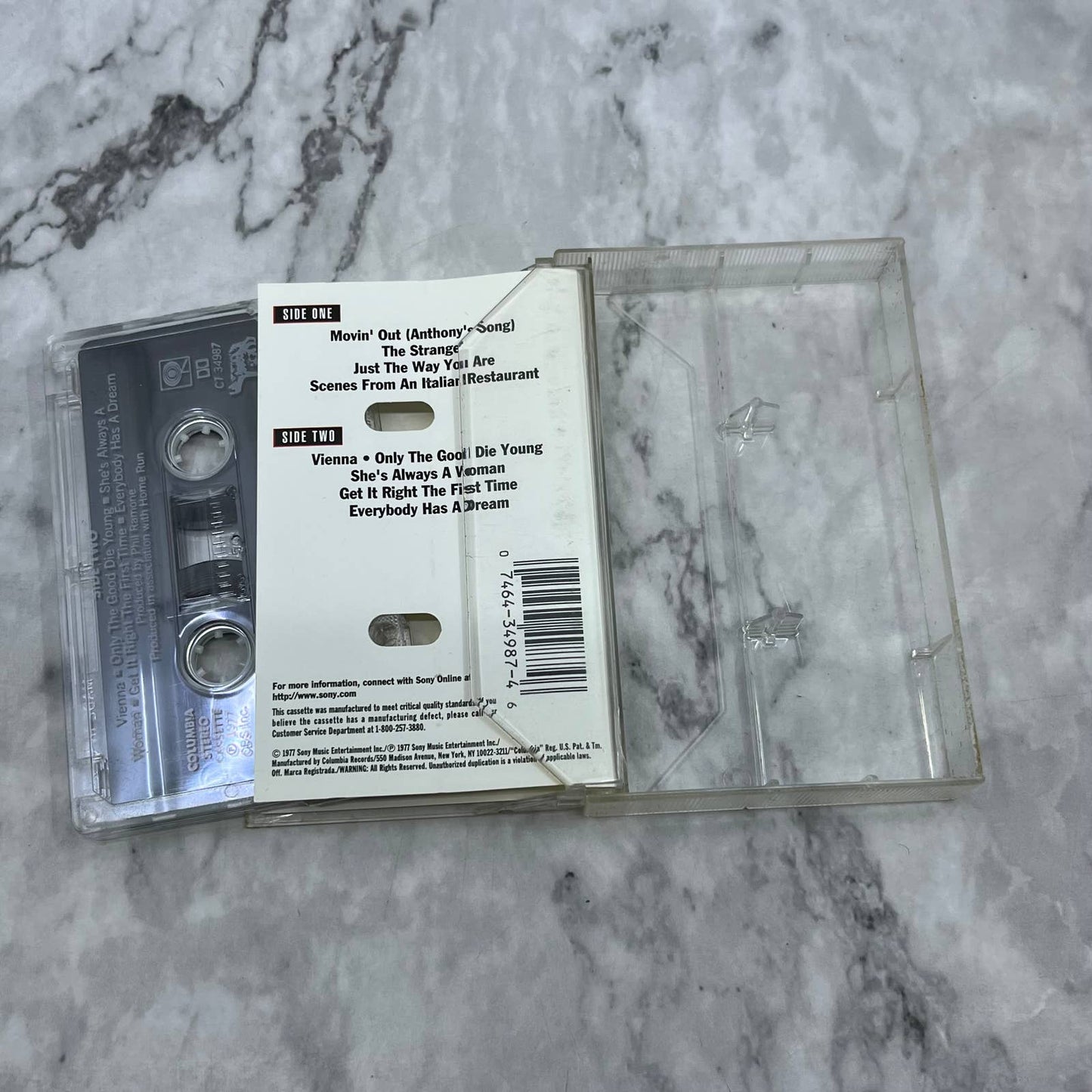 "The Stranger" by Billy Joel (Columbia Records) Cassette Tape￼ TC7-45