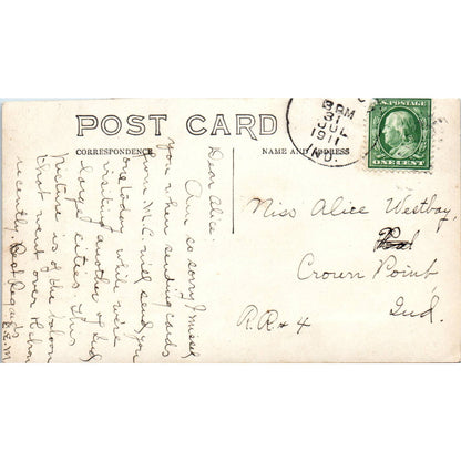 Antique Postcard RPPC Hot Air Balloon 1910 SE8