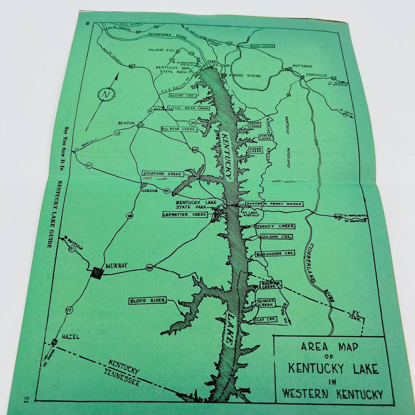 Vintage 1949 Kentucky Lake Guide Tourist Booklet C13