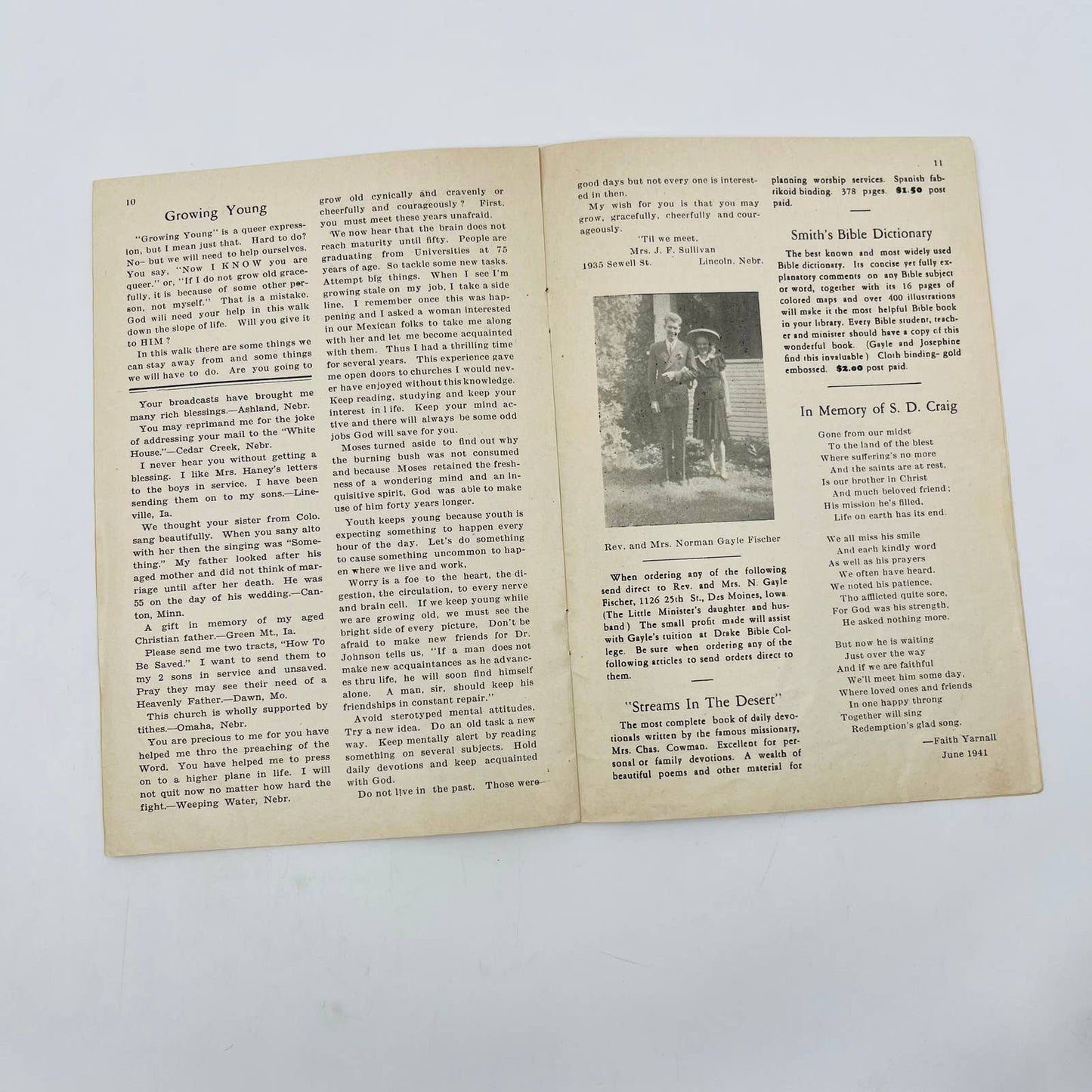 1943 WWII SOS Signal Newsletter Rev. Edith Stirlen Shenandoah Iowa Booklet C11