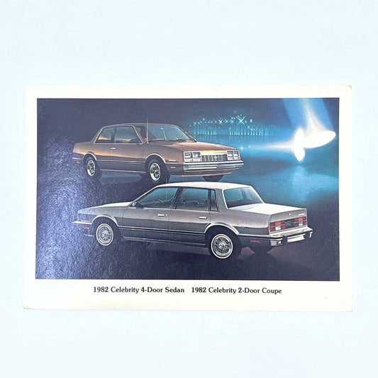 1981 Promo Postcard Chevy Celebrity Sedan Coupe Marhefka Chevrolet Winder PA AC1