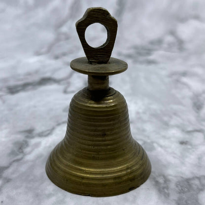 Vintage Ribbed Brass Bell of Sarna 2.5" India SA2