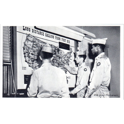 Consulting the Map Fort Dix NJ Original Postcard P2-8