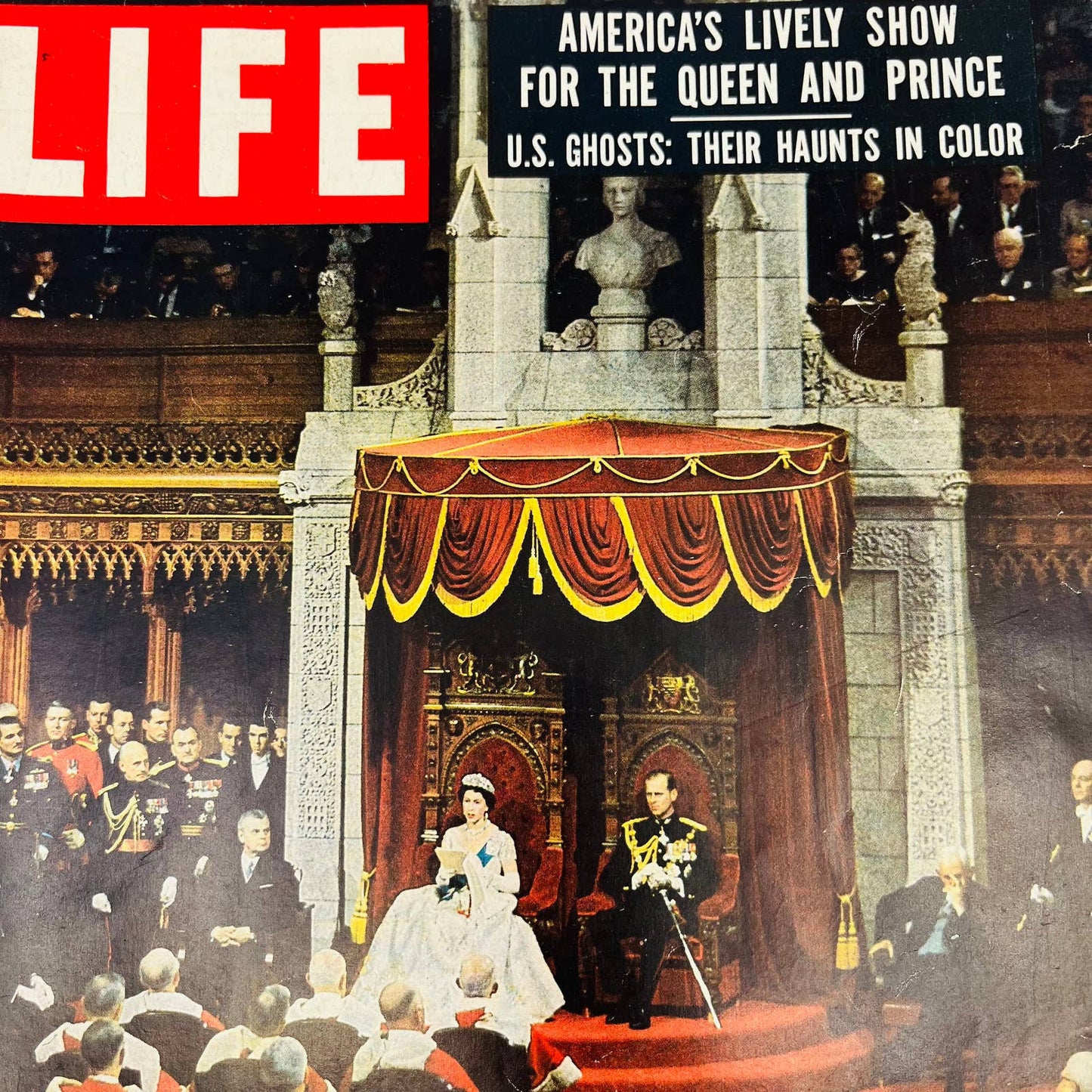 Life Magazine Oct 28 1957 Queen Elizabeth II Opens Canadas Parliament Royals TA4