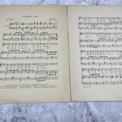 1915 Virginia Lee Collectible Sheet Music Branen & Lange TH1