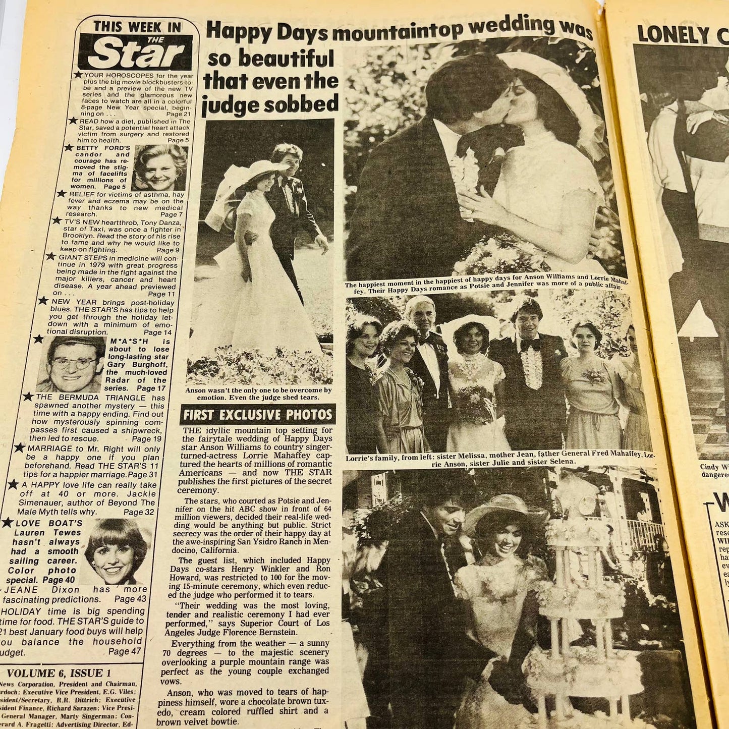 The Star Tabloid 1979 Laverne & Shirley Tony Danza OJ Simpson Warren Beatty FL2