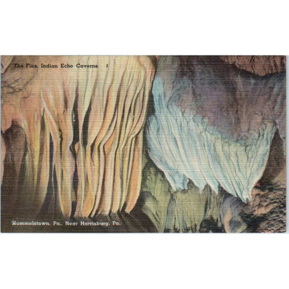 Vintage Postcard The Fins Indian Echo Cavern Hummelstown PA TD9-P1