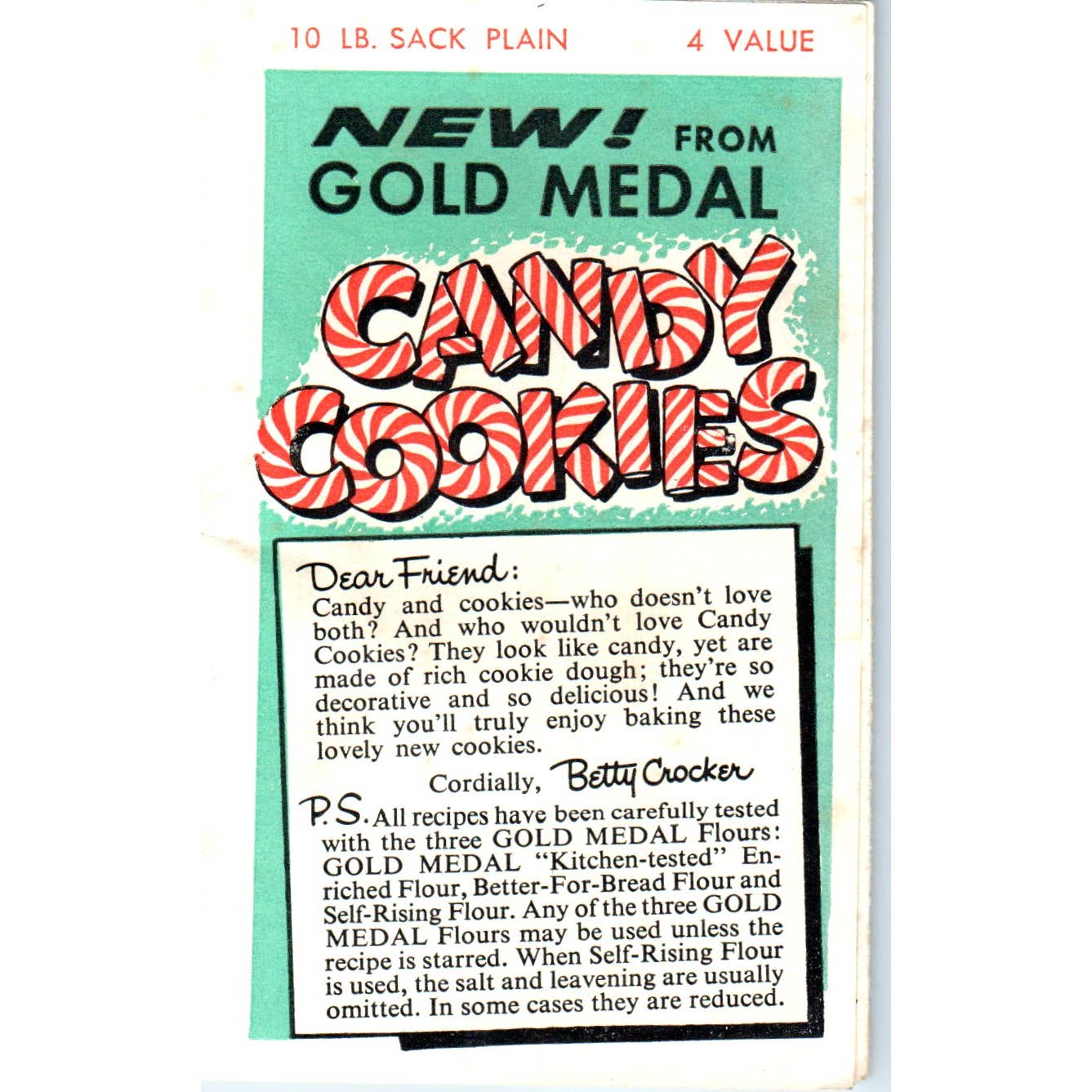 1965 Gold Medal Flour Advertising Recipe Cookbook Booklet Candy Cookies SE4