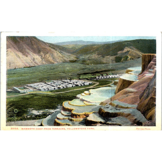 Mammoth Camp From Terraces 1922, Yellowstone Park Original Postcard TK1-P15