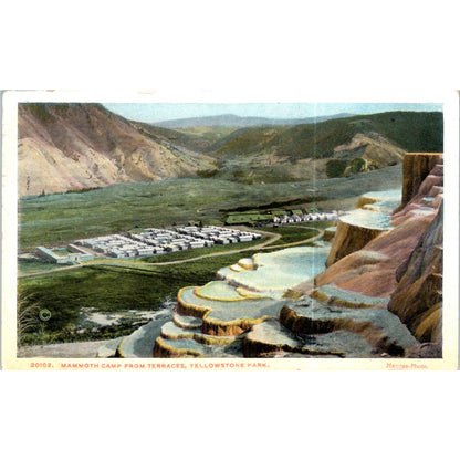 Mammoth Camp From Terraces 1922, Yellowstone Park Original Postcard P2-5
