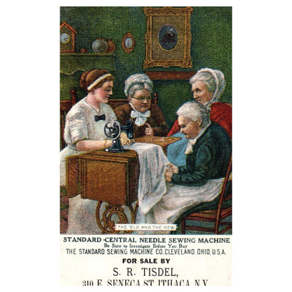 Standard Sewing Machine S.R. Tisdale Ithaca NY Victorian Trade Post Card TJ8-3