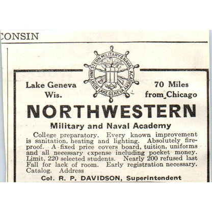 c1920 Harper's Ad - Oxford College for Women Eleanor N. Adams Oxford OH EA3-1