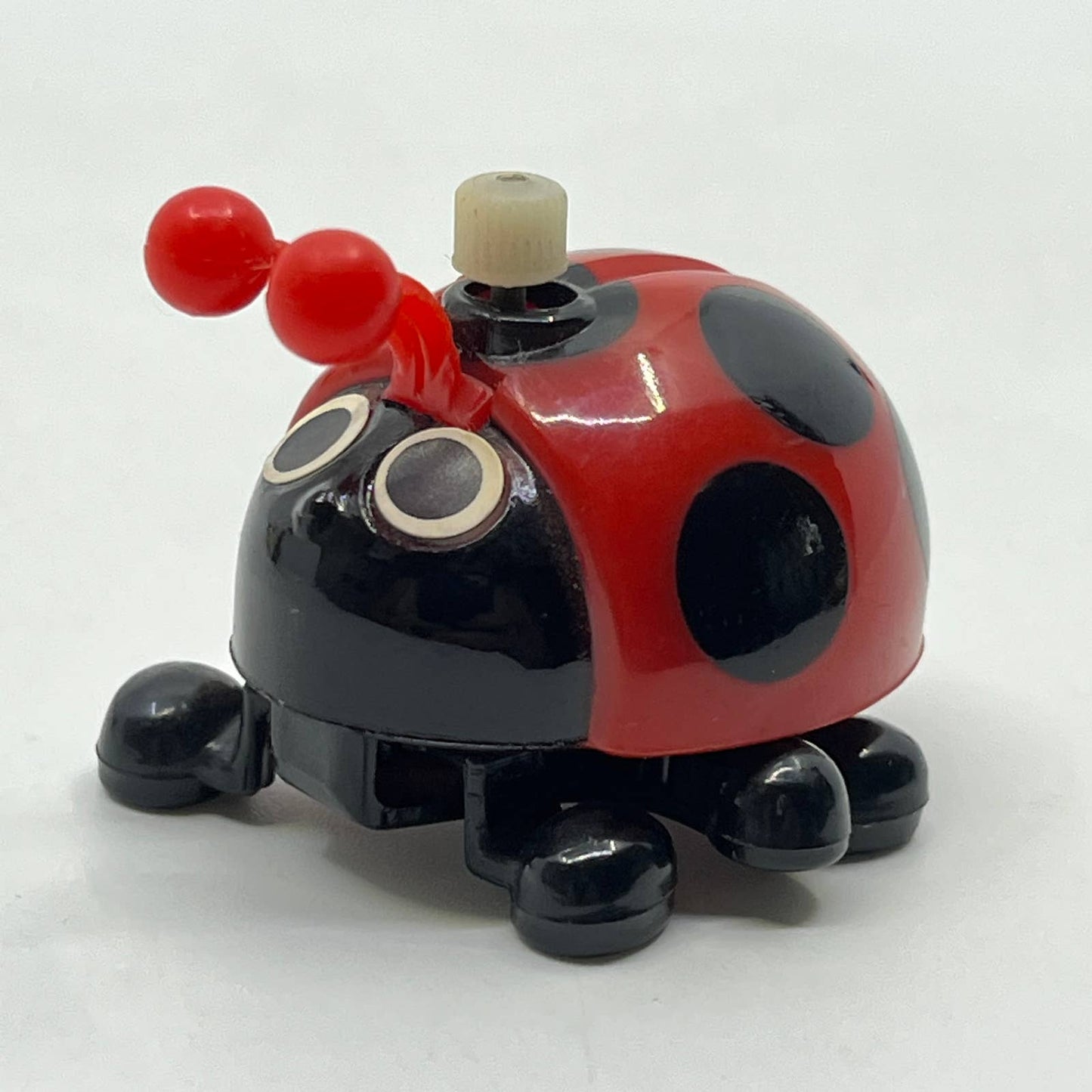 1977 Tomy Toy Wind-Up Walking Red and Black Spots Ladybug WORKS SE2