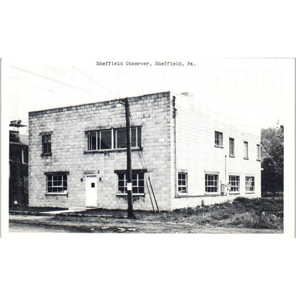 Vintage Postcard Sheffield Observer, Sheffield PA TD8-P2