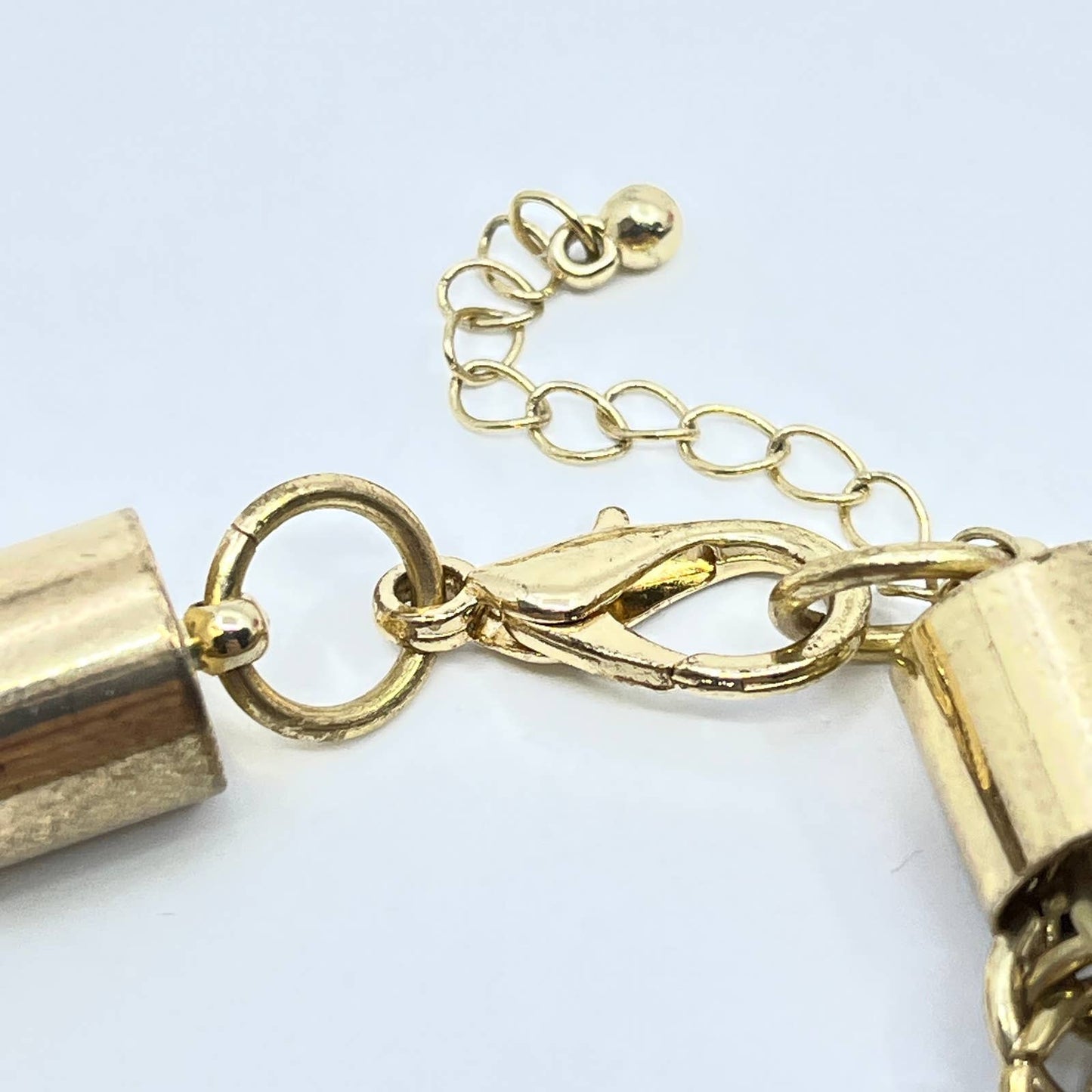 Vintage Modernist Gold Tone Chunky Chain Bracelet SD5