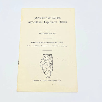 1911 University Of Illinois Urbana  Bulletin 152 Contagious Abortion of Cows TF9