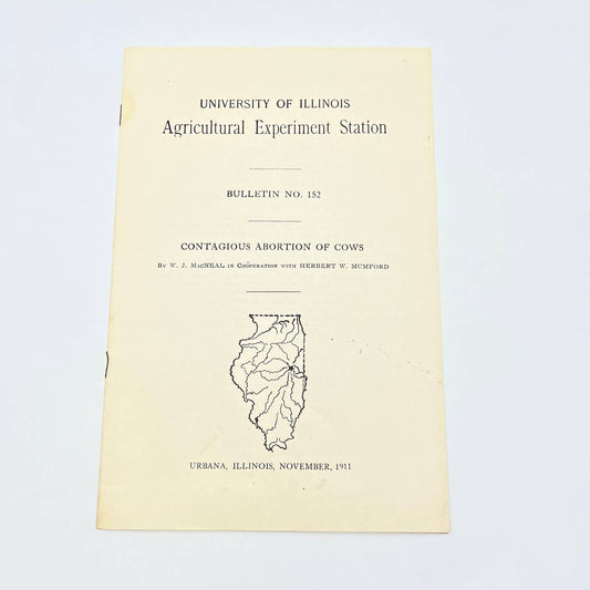 1911 University Of Illinois Urbana  Bulletin 152 Contagious Abortion of Cows TF9