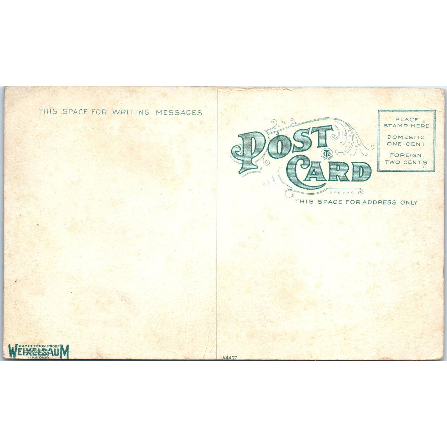 Antique Postcard Reception Room Interior Deaf and Dumb Institution Columbus TD9