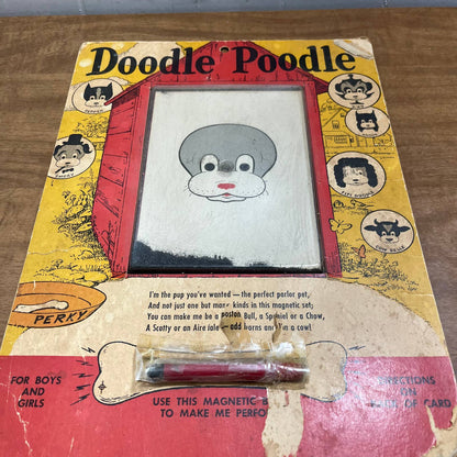 Vintage 1960 Doodle Poodle Magnetic Game Wooly Willy WORKS TB2