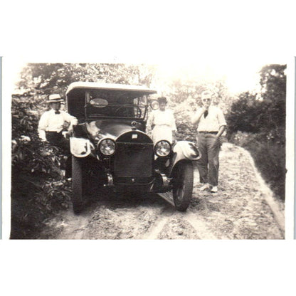 1916 Photograph Men Standing in Front of 1916 Buick Automobile 2x3" SE5