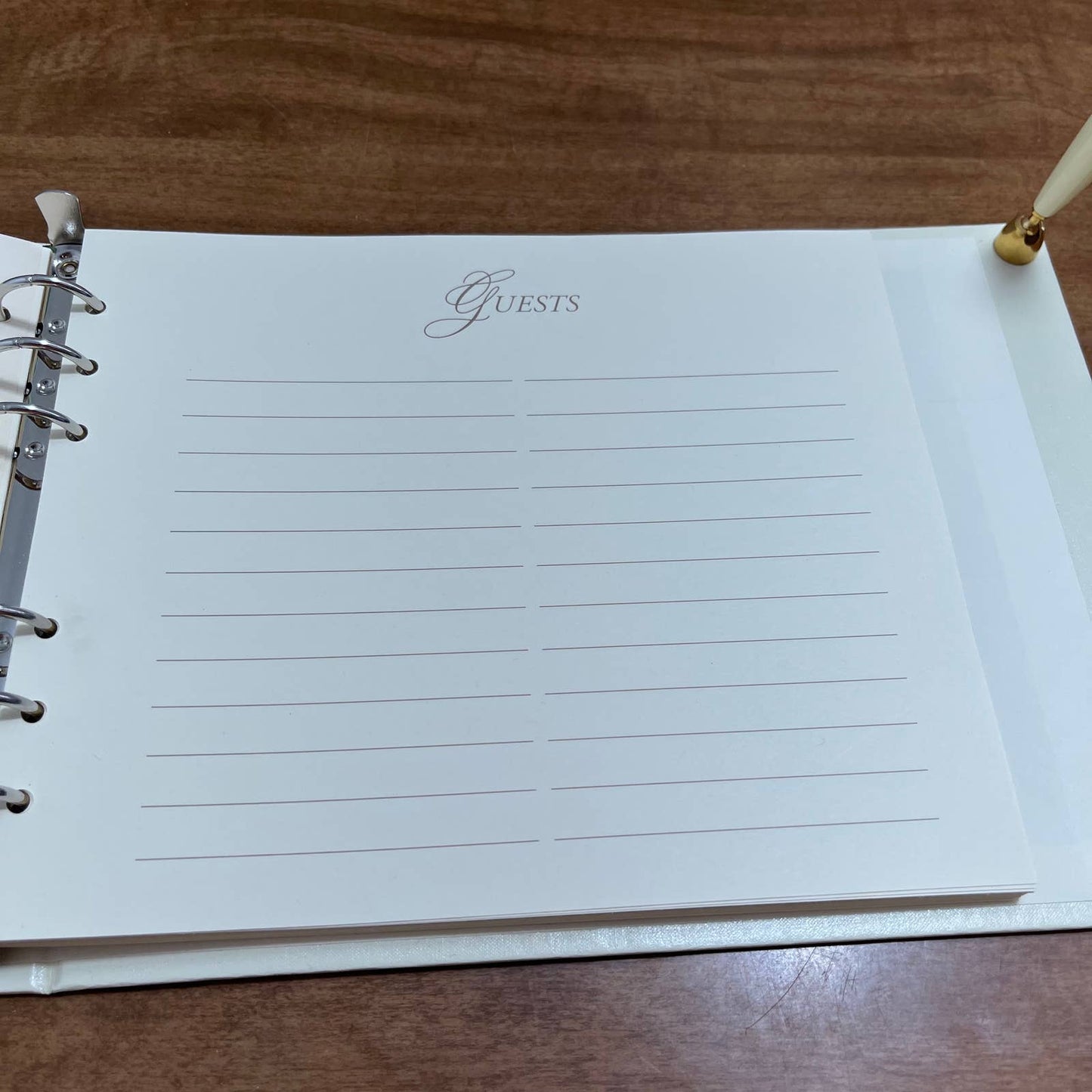 New Hallmark Wedding Guest Book Album with Pen and Box TH8
