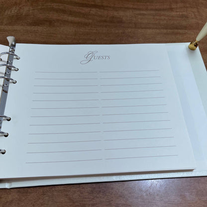 New Hallmark Wedding Guest Book Album with Pen and Box TH8