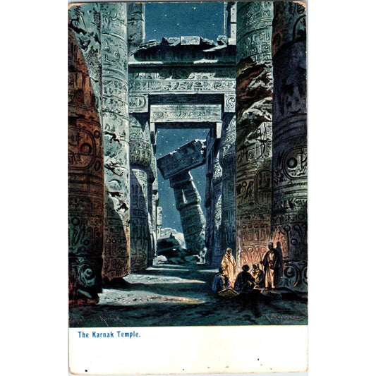 The Karnak Temple c1910 Original Postcard TK1-21