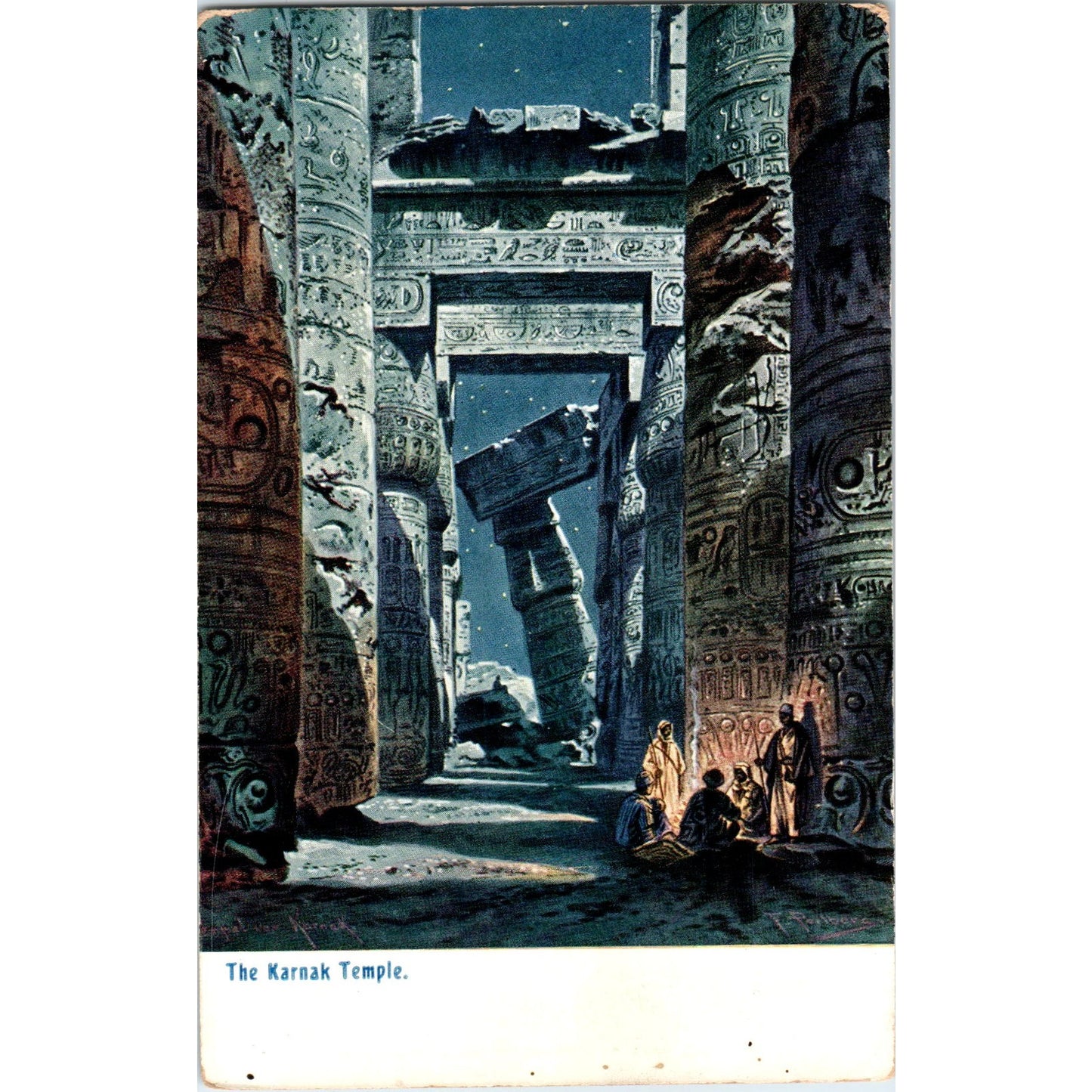 The Karnak Temple c1910 Original Postcard P2-1