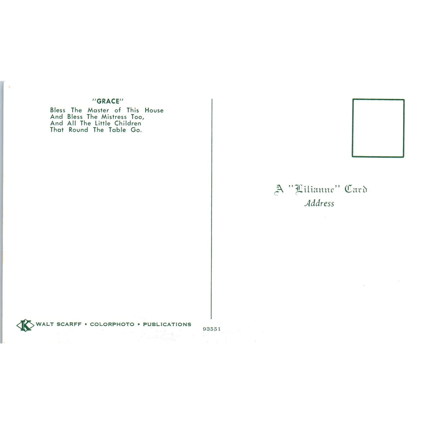 "Grace" Dolls at Dinner Table - A Lilianne Card Original Postcard PB2