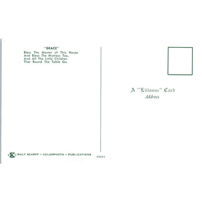 "Grace" Dolls at Dinner Table - A Lilianne Card Original Postcard PB2