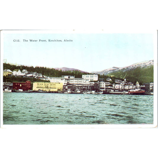 Waterfront, Ketchikan Alaska Original Postcard TK1-29