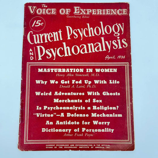 1936 April - Current Psychology and Psychoanalysis Magazine TF3