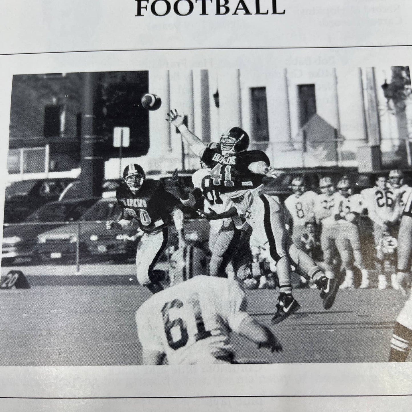 1989 Nov. 4 Johns Hopkins Football Program w/ Depth Chart Insert AC8