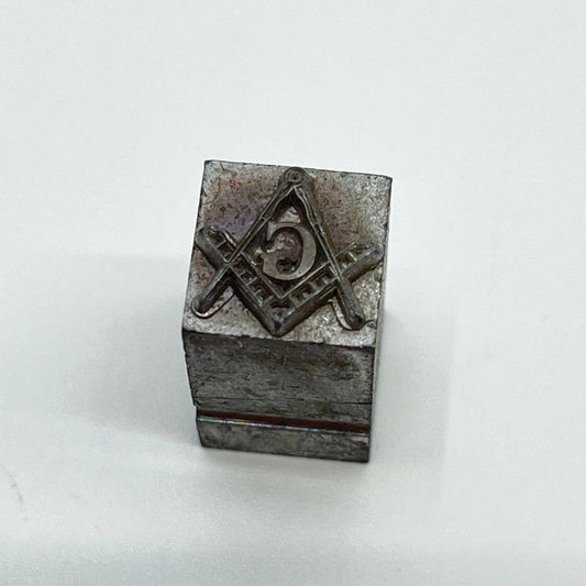 1920s Freemason Masonic Metal Stamp Typeset Print Block 1/2” SC7