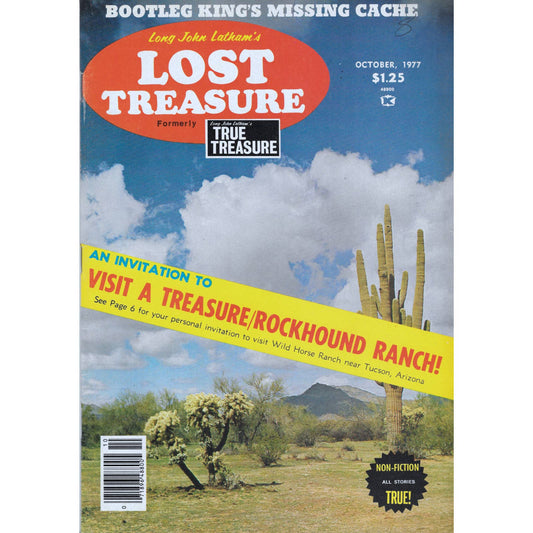 Long John Lathams Lost Treasure Magazine Lost Mines, Buried, Sunken Oct 1977 M1