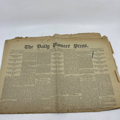 1888 Dec 26 Original St. Paul Pioneer Press - Steamer John H. Hannah Burned FL4