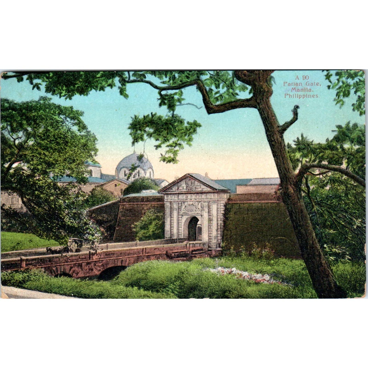 Parian Gate Manila Philippines Original Postcard TK1-25