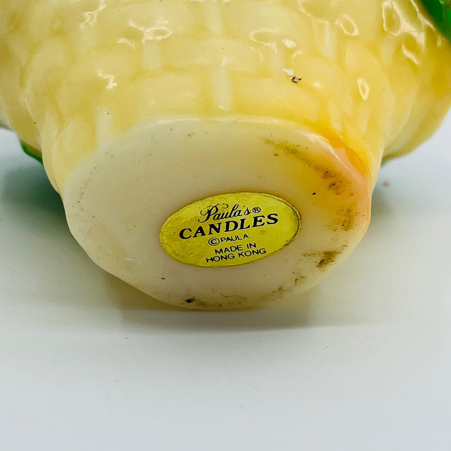 Vintage Paula’s Candles Basket Strawberries Collectible Candle Hong Kong 4” SC4